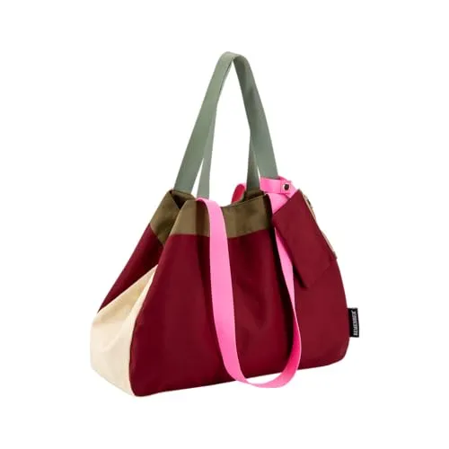 Remember Einkaufsshopper, CANVAS Tasche Shoppingtasche rot - Einkaufstrolleys: Stilvolle und umweltfreundliche CANVAS Tasche aus 100 % Baumwolle in lebhaftem Rot, ideal für umweltbewusste Einkäufe.