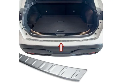 RECAMBO Ladekantenschutz für Nissan Qashqai III, Typ J12 - Abdeckblenden, hochwertiger V2A Edelstahl mit perfekter 3D-Passform für optimalen Schutz und exklusive Optik beim Be- und Entladen.