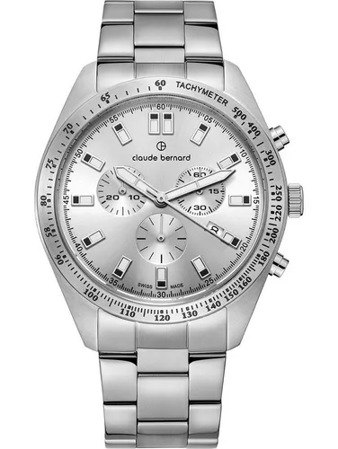 Claude Bernard 10247-3M-AIN Herrenuhr ST50 Chronograph 44mm - Armbanduhren mit 5ATM Wasserdichtigkeit und elegantem Edelstahlarmband, ideal für den stilbewussten Herren.