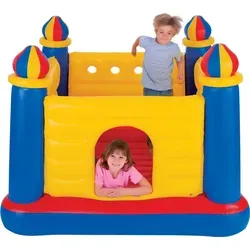 INTEX Riesen Hüpfburg Spiel Springburg 175x175x135cm - Spielplätze, große Hüpfburg für endlosen Spaß im Garten, ideal für Kindergeburtstage und Outdoor-Events.