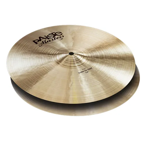 Paiste Masters Thin Hi-Hat 14" - Die Paiste Masters Thin Hi-Hat 14" bietet einen warmen, klaren Klang, ideal für Studioaufnahmen und vielfältige Musikstile. Handgefertigt aus hochwertiger CuSn20 Bronze, vereint sie traditionelle Klänge mit modernen Ansprüchen.
