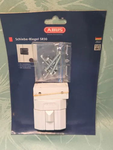 ABUS SR30 Schieberiegel für Innentüren - Türsicherungen, zuverlässiger Schutz für Innentüren mit einfacher Montage und robustem Design, passend für DIN rechts und DIN links.