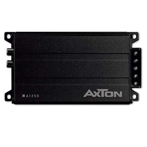 Axton A1250 - 1-Kanal Digital Monoblock Mini-Verstärker mit Fernbedienung - Car-HiFi-Endstufen, leistungsstarker Mini-Verstärker mit 250 W, Überlastungsschutz und regelbarem Tiefpass für beeindruckenden Sound im Auto.