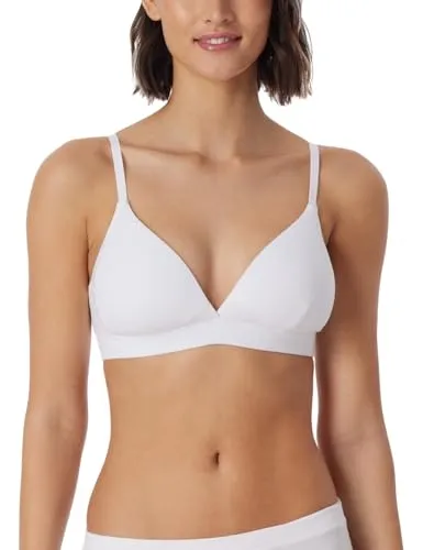 Schiesser Damen Soft BH Organic Cotton - Pure Rib - Funktionsunterwäsche aus Bio-Baumwolle, ohne Bügel mit herausnehmbaren Pads und verstellbaren Trägern für optimalen Tragekomfort.