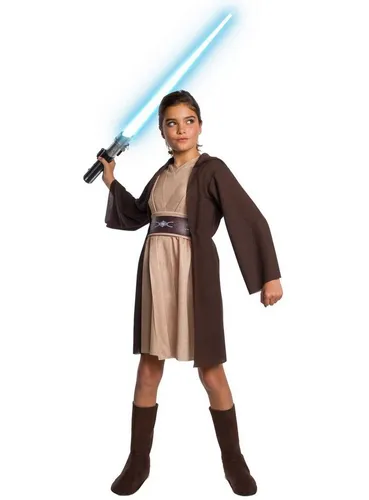 Rubie ́s Kostüm Star Wars - Jedi Kostüm für Mädchen - Kostüm für Mädchen ab 6 Jahren, bestehend aus Kleid, Gürtel und Stiefelstulpen, perfekt für kleine Star Wars-Fans und Rollenspiele.