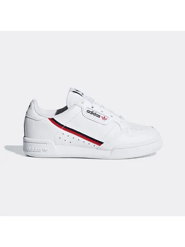 adidas Leder-Sneakers "Continental 80" - Größe 37, weiße Kindersneakers mit rutschhemmender Sohle und verstärkten Kappen