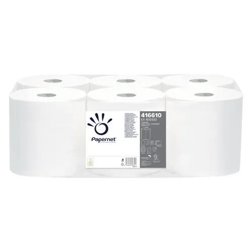 Papernet Handtuchrollen Werra Recycling hochweiß 20 cm x 292 m - 6 Rollen - Hochwertige 1-lagige Handtuchrollen aus 100% Zellstoff, ideal für den täglichen Einsatz. Kompakte Innenabwicklung und große Länge von 1,8 km sorgen für Effizienz in der Nutzung.