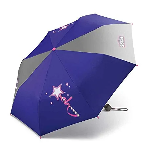 Scout Kinder-Taschenregenschirm mit Reflektorband 90 cm Durchmesser Magic Wand