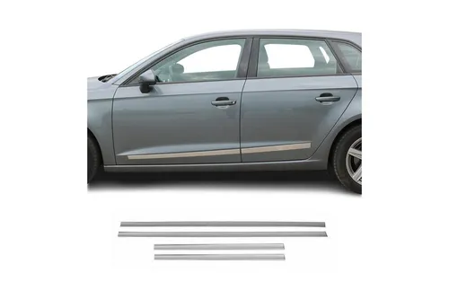 OMAC Zierleisten-Aufkleber für Mercedes A Klasse W177 AMG A35 A180 - Edelstahl 4tlg - Hochwertiger Zierleisten-Aufkleber aus rostfreiem Edelstahl, speziell für die Mercedes A Klasse W177 entworfen. Schützt Ihre Originalteile vor Kratzern und verleiht Ihrem Fahrzeug ein stilvolles Aussehen. Einfache Montage ohne Bohren.