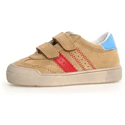 Naturino Leder-Sneakers "Riby" in Hellbraun, Größe 34 - Bequeme Leder-Sneakers von Naturino für Kinder in Größe 34. Mit praktischem Klettverschluss und verstärkten Kappen bieten sie sicheren Halt und rutschhemmende Sohle für unbeschwertes Spielen.
