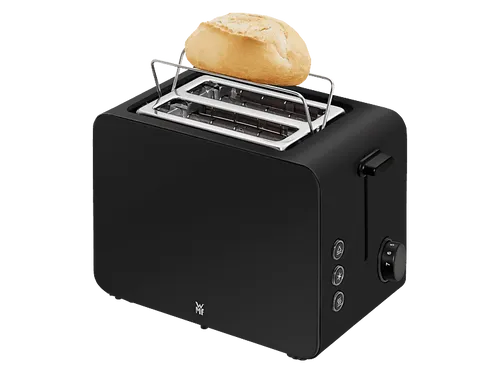 WMF STELIO Toaster - Eleganter Toaster in Deep Black - Toaster mit modernem Design, ideal für knuspriges Toastbrot und Brötchen, perfekt für jedes Frühstück.