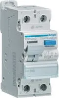 Hager CDA525D FI-Schutzschalter 2P 10kA 25A 30mA Typ A - Fehlerstromschutzschalter für sichere Elektroinstallationen, 2-polig, 10kA, mit externer Test-Taste und Fehlerstromanzeige. Ideal für nachträglichen Anbau von Zusatzeinrichtungen.