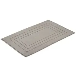Vossen Badematte Feeling, 60x100 cm, grau - Beidseitig nutzbare Badematte aus 100% Baumwolle, fußbodenheizungsgeeignet und mit Hoch-Tief Effekt, ideal für ein gemütliches Badezimmer.
