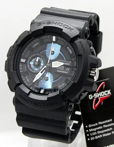 Casio G-Shock Herren Uhr GAC-100-1A2ER - Armbanduhr für Herren mit robustem Design, stoßfest und ideal für Outdoor-Aktivitäten.