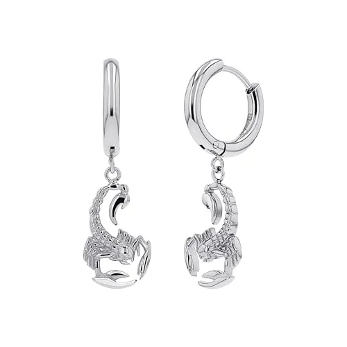 Scorpions by Amor Edelstahl Creolen für Unisex - Stylische 1,5 cm Ohrringe aus Edelstahl im Skorpion-Design, ideal als Geschenk in eleganter Schmuckbox, perfekt für besondere Anlässe.