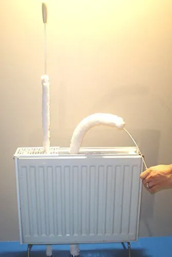 Reibu Bacchetta di pulizia stretta in Microfibra per Bobina Di Riscaldamento (Distanza di agnello elen fino 10mm) di Tecnologia nera - Lunghezza ca. 105 cm - da Secco e Bagnato pulizia, si attacca alla polvere, flessibile, passst in più piccolo spiraglio