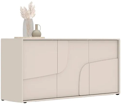 Sideboard OTTO HOME "Stone", 155 cm, 3 Türen, modernes Design in Cashmere - Entdecke das stilvolle Sideboard "Stone" von OTTO HOME. Mit 3 Türen und Push-to-open-Funktion bietet es viel Stauraum und überzeugt durch sein modernes 3D-Design. Ideal für ein schönes Zuhause!