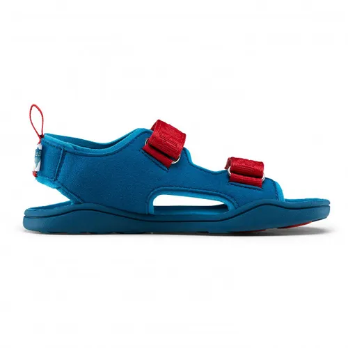 Affenzahn Sandale Vegan Airy Hai - Blau - Wanderschuhe für Kinder, 100% vegan, mit flexiblem Design und Klettverschluss für einfaches An- und Ausziehen. Ideal für kleine Entdecker, die die Welt barfuß erleben wollen!