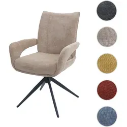 Mendler Esszimmerstuhl HWC-O78, drehbar mit Auto-Return - Moderner Küchenstuhl mit hochwertigem Chenille-Bezug (310 g/m²) und komfortabler Taschenfederung. Die automatische Rückdrehfunktion sorgt für Ordnung und Bequemlichkeit im Esszimmer oder Konferenzraum.