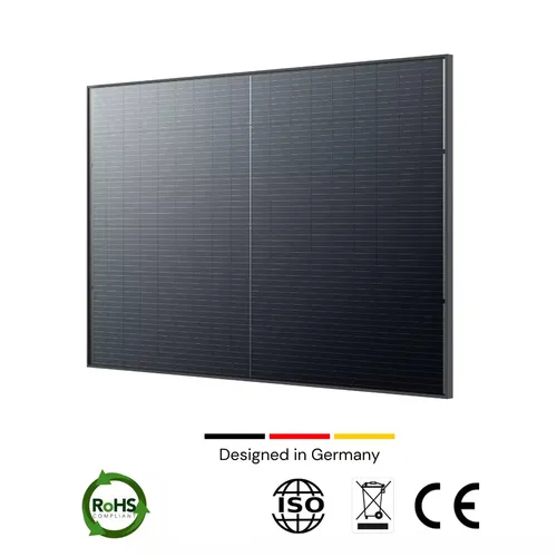 Cansolar Solarmodul 405 Watt - Effizientes Full Black Solarpanel - Kategorie: Solarmodule. Monokristallines Solarpanel mit 405 Watt Leistung, ideal für Wohnmobile und Garten. Hohe Feuchtigkeitsbeständigkeit und robustes Design.
