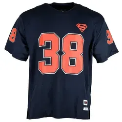 Superman T-Shirt Smallville 38 Football Jersey blau L - Klassisches Superman T-Shirt in Blau, ideal für Fans. Aus 100% Polyester, pflegeleicht und bequem im Alltag. Perfekte Passform für jeden Anlass.