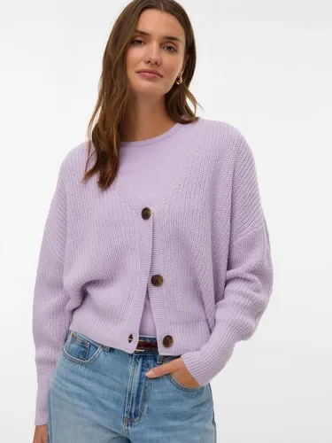 Vero Moda Strickjacke VMLEA LS V-NECK CUFF CARDIGAN NOOS - Elegante Strickjacke mit V-Ausschnitt und Rippbündchen. Bequemer Schnitt für vielseitige Kombinationsmöglichkeiten – ideal für lässige oder schicke Outfits.
