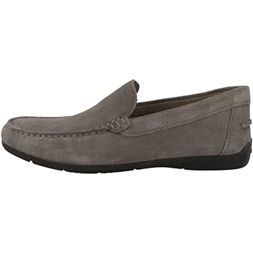 Geox Herren U SIRON Moccasin - Dove Grey, 42.5 EU - Slipper & Mokassins für Herren, aus leichtem Synthetik mit atmungsaktiver Technologie für höchsten Komfort den ganzen Tag.