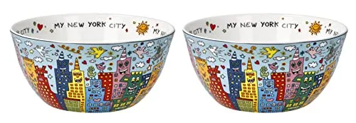 Dekomiro 2er Set Goebel Porzellan James Rizzi Müslischale My New York City Day