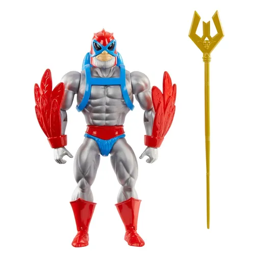 Masters Of The Universe Origins Cartoon Collection Stratos - 5,5-Zoll Action-Figur mit 16 Gelenken, inspiriert von 80er Jahren Cartoons und inklusive Mini-Comic