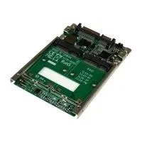 StarTech.com Dual mSATA SSD zu 2.5" SATA RAID Adapter Konverter - Controller für Dual mSATA SSDs, unterstützt RAID 0, 1, JBOD und BIG, ideal für hohe Datensicherheit und Geschwindigkeit bei SATA 6Gb/s.
