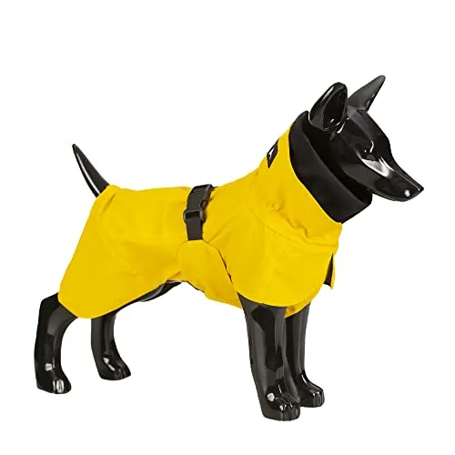 PAIKKA Sichtbarkeit Regenmantel Lite gelb 25 - Regenjacke für Hunde mit hochreflektierenden Eigenschaften, leichtem Mesh-Futter und wasserdichter Kapuze für optimalen Schutz bei jedem Wetter.