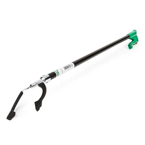 UNGER NiftyNabber Pro Müllzange 238 cm - Greifer für müheloses Aufnehmen von Abfällen, ideal für drinnen und draußen. Mit robustem Stahlrohr und gummierten Zangen für starken Halt auch bei kleinen Objekten.