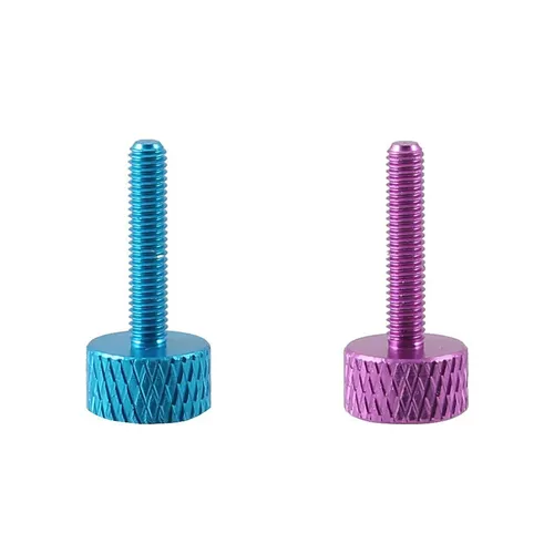 Blasterparts Worker - M3*15 2 Rändelschrauben Flügelschrauben Thumb Screw kompatibel für Nerf Stryfe und Nerf Modulus - Pink/Blau - Dartblaster Modding - Blaster-Tuning & Zubehör