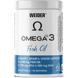 Omega 3 Fischöl 2000mg - 90 Weichkapseln - Hochwertiges Fischöl mit 2000mg pro Kapsel, ideal zur Unterstützung einer ausgewogenen Ernährung. Praktische Weichkapseln für eine einfache Einnahme.
