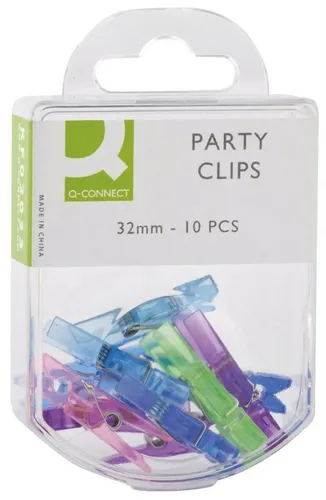 Q-Connect Organisationsmappe Q-Connect® KF02033 Mini-Wäscheklammer - 32 mm, 10 Stück sortiert