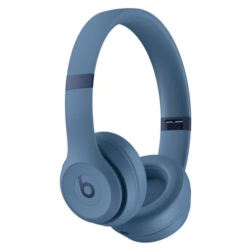 Beats Solo 4 Bluetooth Wireless On-Ear Headphones - Slate Blue - Kopfhörer mit Mikrofon und Geräuschisolierung, kabellos für ultimativen Komfort und hervorragenden Sound.