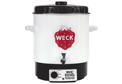 Weck WAT 14 Einkochautomat 2000 Watt - Multikocher mit Entsafterfunktion und Auslaufhahn, ideal zum Einkochen von Obst und Gemüse sowie zum Erhitzen von Heißgetränken.