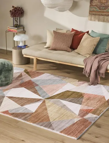 benuta Teppich Mara, rechteckig, 6 mm Höhe, Kunstfaser, Ethno-Style - Die Mara Kollektion von benuta vereint stilvolles Design mit praktischer Nutzung. Ideal für lebendige Wohnräume, bringt dieser Teppich frische Farben und ist pflegeleicht sowie strapazierfähig.