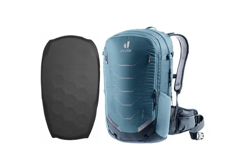 deuter Flyt 14 Fahrradrucksack mit Protektor - TÜV/Gs zertifizierter Rucksack mit SAS-TEC-Rückenprotektor, ideal für Tagestouren. Leicht, funktional und mit Free Crash Replacement für Sicherheit unterwegs.