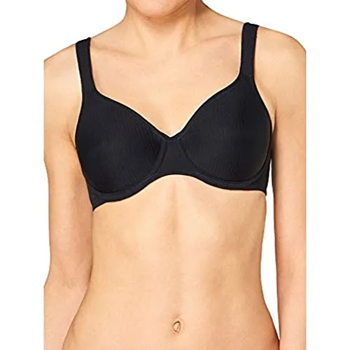 Bügel-BH TRIUMPH "Modern Soft+Cotton W" in Schwarz, Damen, Gr. 95, Cup B - Funktionsunterwäsche: Bequemer Bügel-BH von Triumph mit breiten, verstellbaren Trägern. Ideal als T-Shirt-BH, sorgt für optimalen Tragekomfort und einen dezenten Glanz.