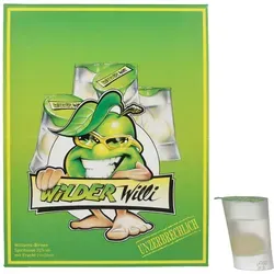 WILDER Willi 25% Vol. 20x0,02l PET - Der Wilde Willi ist der ideale Partybegleiter mit fruchtigem Williams-Birnen-Geschmack. Jeder Becher enthält ein Stück echte Birne für ein authentisches Erlebnis. Praktisch im PET-Format, perfekt für unterwegs und Feiern.