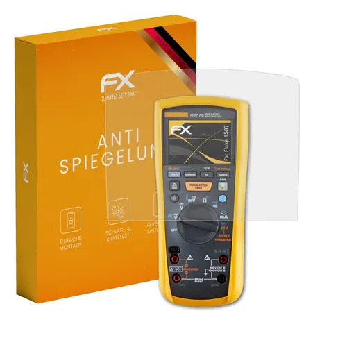 atFoliX 2x Displayfolie für Fluke 1587 Schutzfolie matt&stoßfest Folie