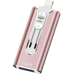 DATAFLEX 128GB USB-C Stick 3-in-1 - 3-in-1 Speicherstick mit USB-C, USB-A und Lightning für vielseitige Nutzung. Ideal zur schnellen Sicherung von Fotos und Dateien auf Handy, PC und Tablet. 128 GB für ausreichend Speicherplatz unterwegs.
