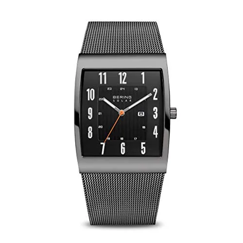 BERING Herren Uhr Solar Movement - Edelstahl & Saphirglas 16433-377 - Armbanduhren für Herren mit Solar-Technologie, die sich in Lichtquellen auflädt; kratzfestes Saphirglas schützt das elegante Design.
