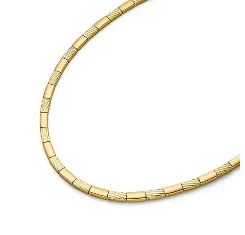 Boccia Collier Titan Goldfarben - Elegante Halskette für Damen aus satiniertem Reintitan, gold ionen-plattiert. Mit einem modernen Design und sicherem Klapp-Verschluss. Ideal für jeden Anlass.