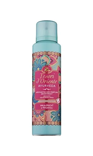 Tesori d'Oriente Parfum Deodorant 'Ayurveda', 150 ml, aromatisches Deo-Spray mit Amla-Frucht und Patchouli, Duft zum Träumen, 24 h Schutz, Wellness-Ritual für Körper & Sinne