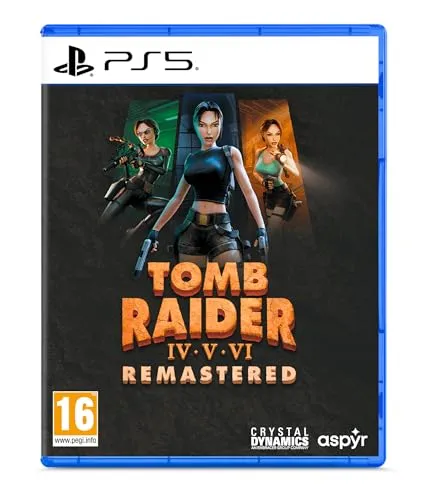 Tomb Raider IV-VI Remastered für PS5 - Erleben Sie die Abenteuer von Lara Croft in überarbeiteter Grafik. Entdecken Sie geheimnisvolle Orte und lösen Sie spannende Rätsel in dieser Remastered-Trilogie!