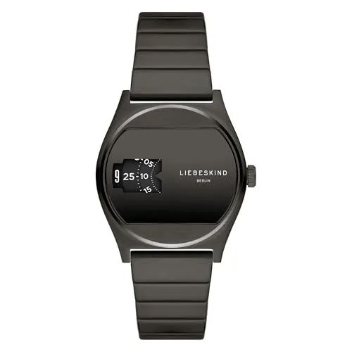Liebeskind Berlin Armbanduhr LT-0397-MQ IP Black - Elegante Quarz-Damenuhr mit Edelstahlgehäuse in IP Black, ideal für jedes Outfit. Kratzunempfindliches Glas und wasserdicht bis 3 bar sorgen für Langlebigkeit und Stil.