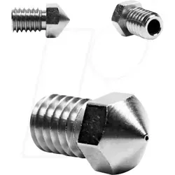 Micro Swiss Plated Wear Resistant Nozzle RepRap - M6 Thread 3mm für Ultimaker 2+, E3D, Olsson Block 0.4mm, extrem abriebfest und langlebig für verbesserte Druckergebnisse