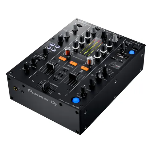Pioneer DJ DJM-450 DJ Mixer - Professioneller 2-Kanal DJ Mixer mit hochwertigem Magvel-Crossfader, vielseitigen Effekten und exzellenter Klangqualität für kreative Mixes.